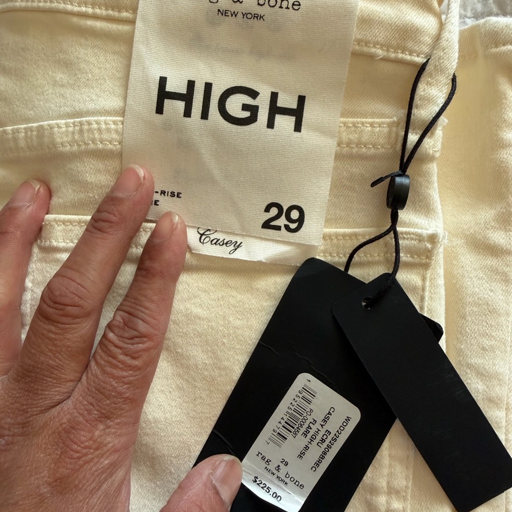 rag & bone Off-White Flare Jeans - Picture 7 of 12